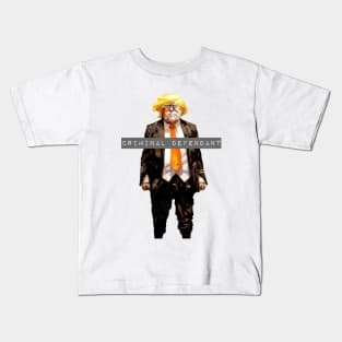 Trump: Criminal Defendant No. 2 (No Fill - Light Background) Kids T-Shirt